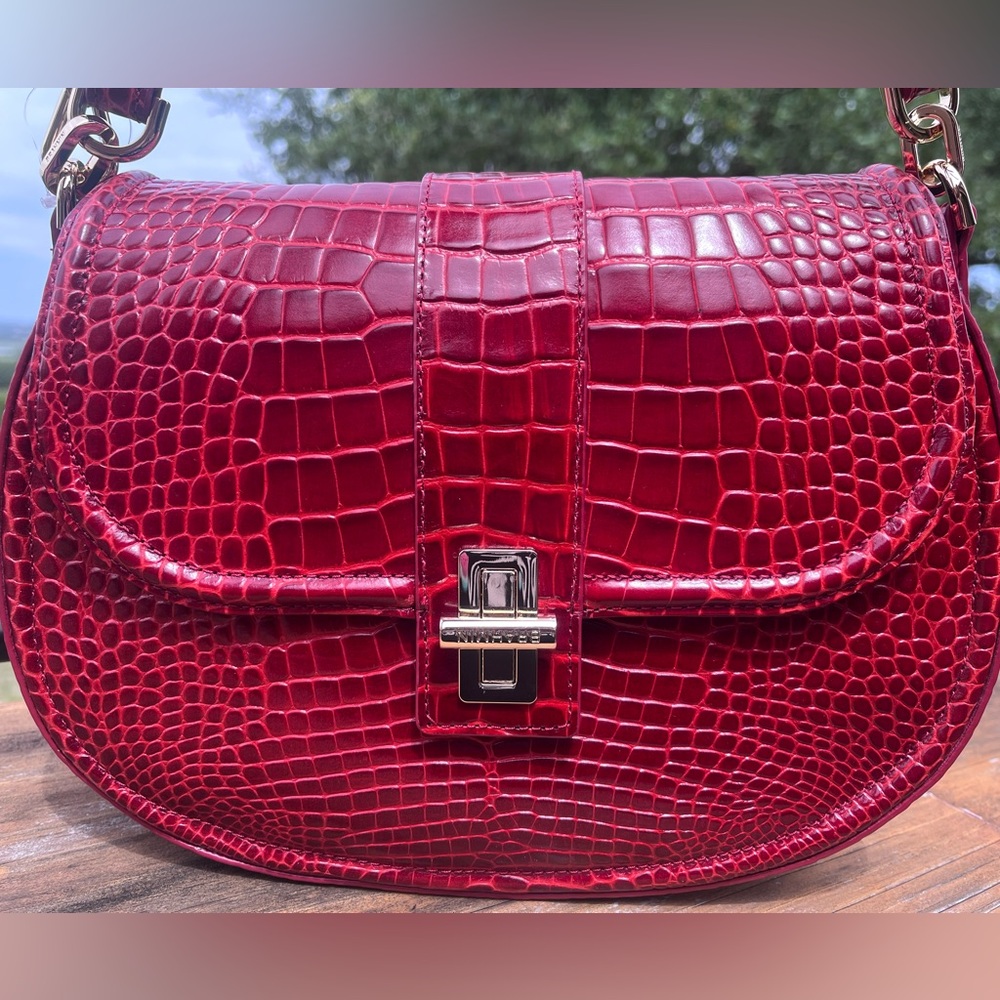 NWT Brahmin Cynthia Red Glissandro Convertible Bag